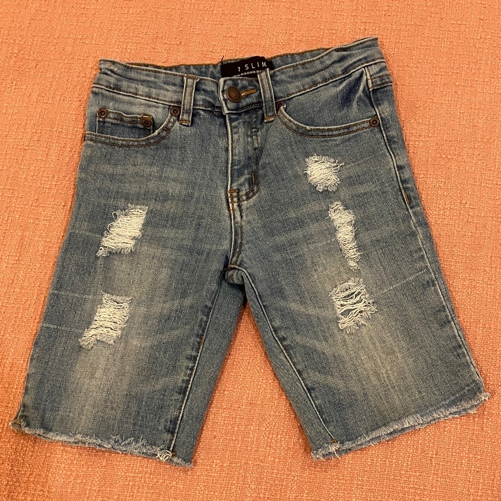 Girls size 7 W23 Distressed Denim Shorts